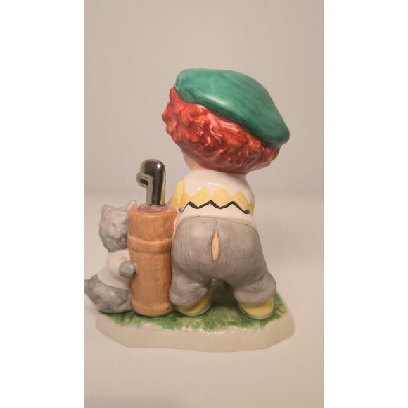 Goebel W. German Figurine #1271 Boy Golfer with Dog 1970s Vintage - Picture 3 of 4